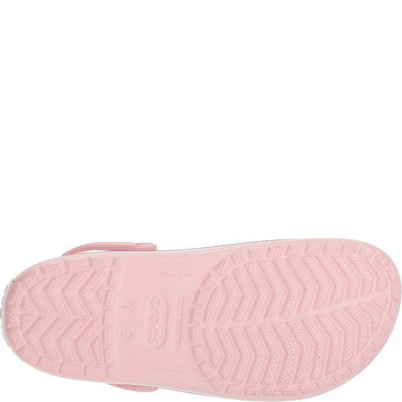 CROCS UNISEX CROCKBAND CLOGS, PEARL PINK/WILD ORCHID, 10 US WOMEN - Picture 4 of 5